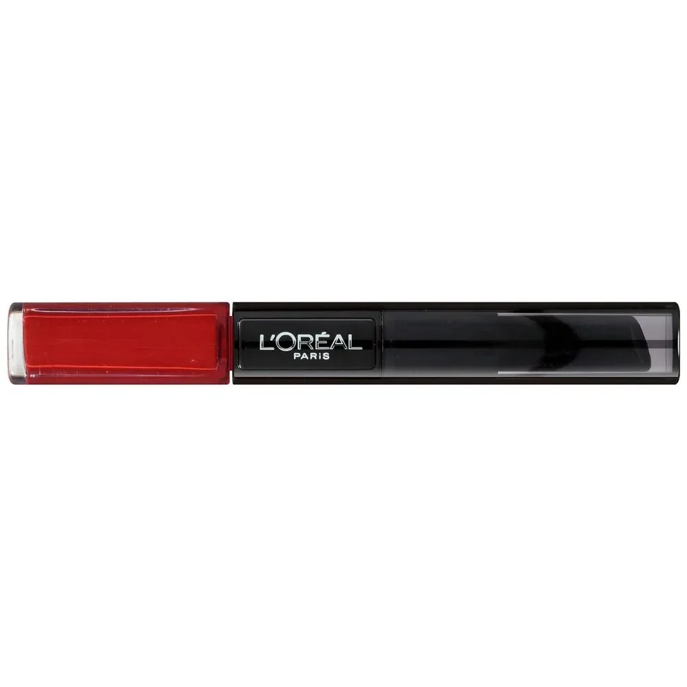 L'Oréal Infallible Pro-Last 2 Step Lipstick 213 Continual Crimson, vibrant red